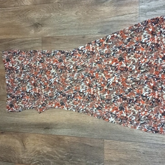 Liz Claiborne Floral Patterned Midi Sleeveless Dress With Tie Belt - Picture 5 of 5